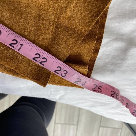 Express Women's Camel Leather Tapered Trouser Pants High-rise Tan Brown Size 10 - Picture 3 of 8